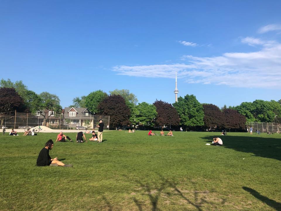 It was a much quieter Trinity Bellwoods Park on Sunday evening, after crowds flooded this patch of the park a day earlier.