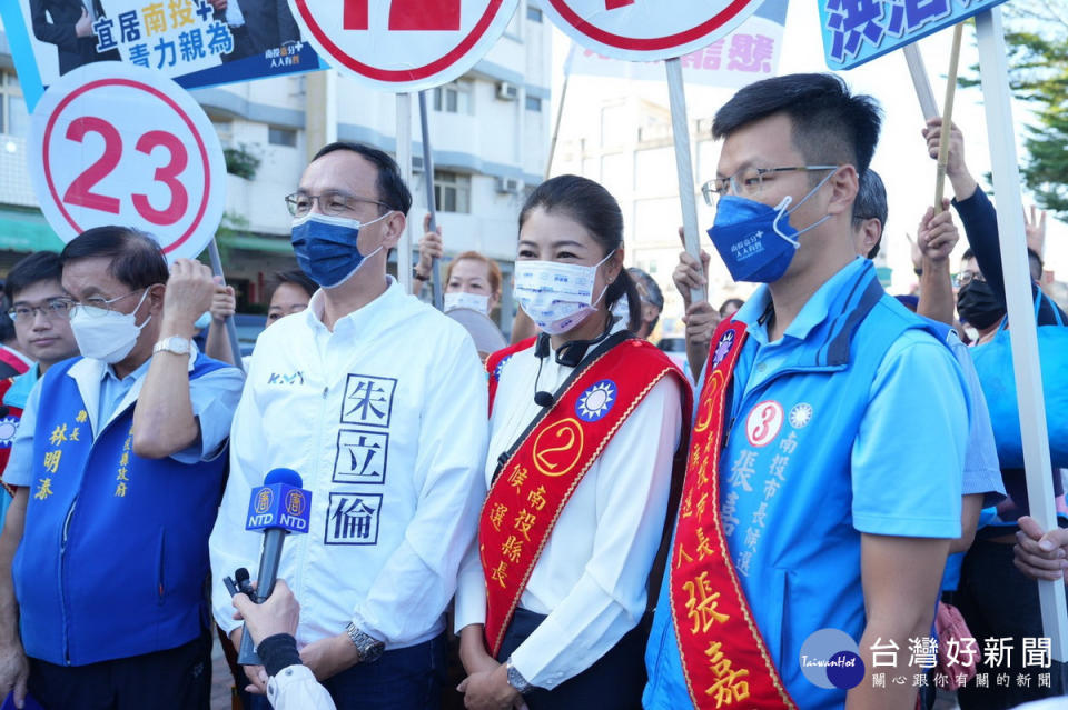 朱主席說國民黨一定會團結取得勝選。（國民黨縣黨部提供）