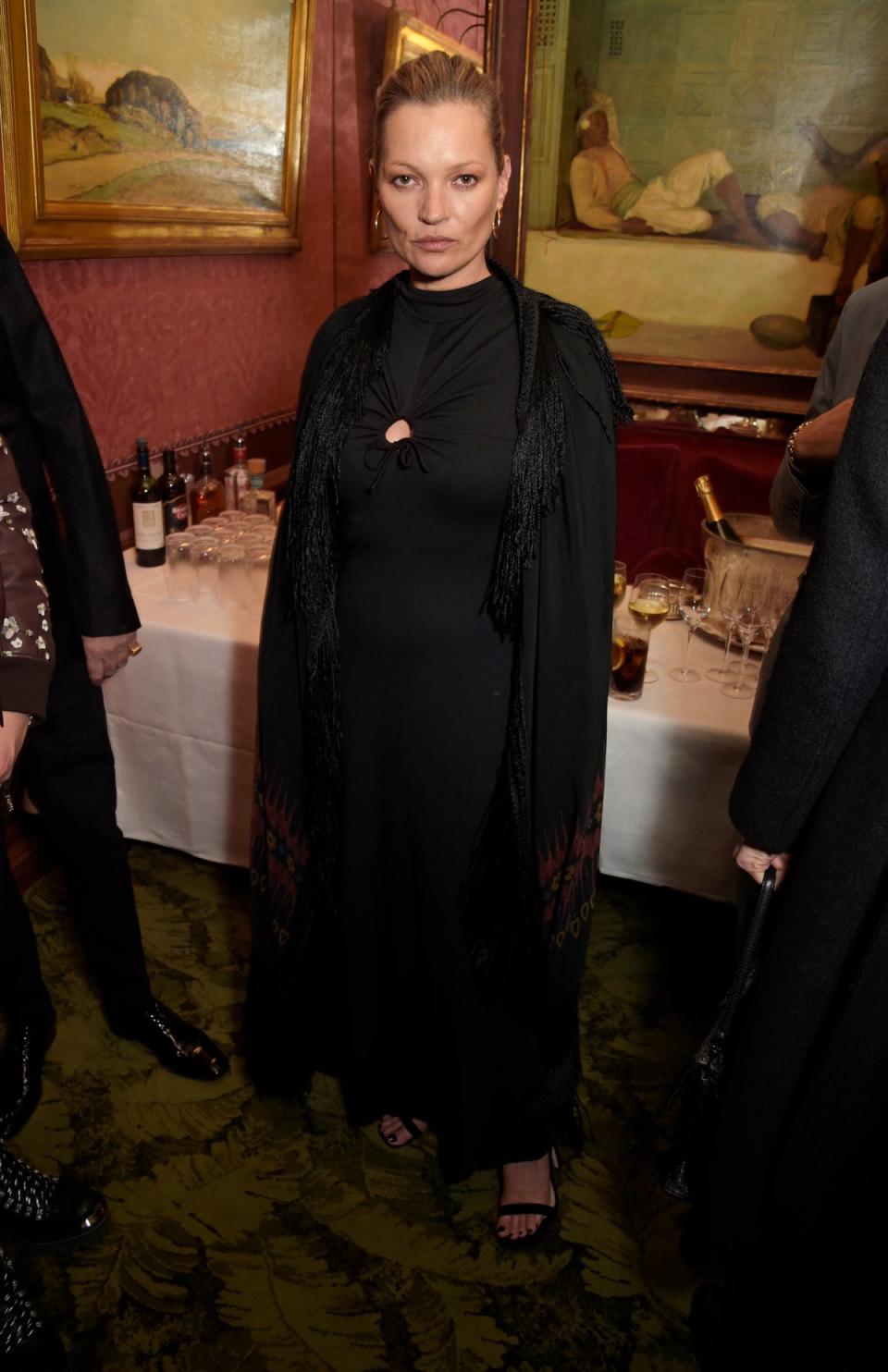 at a private dinner hosted by British Vogue editor Edward Enninful and Kate Moss in honour of Giovanni Morelli, the new creative director of Stuart Weitzman, at Mark's Club on March 22, 2018 (Dave Benett/Getty Images)