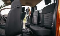 <p>The rear seat on the SuperCab model is best avoided. There is very little legroom, the hard cushions are placed low to the floor, and the backrests are severely upright.</p>