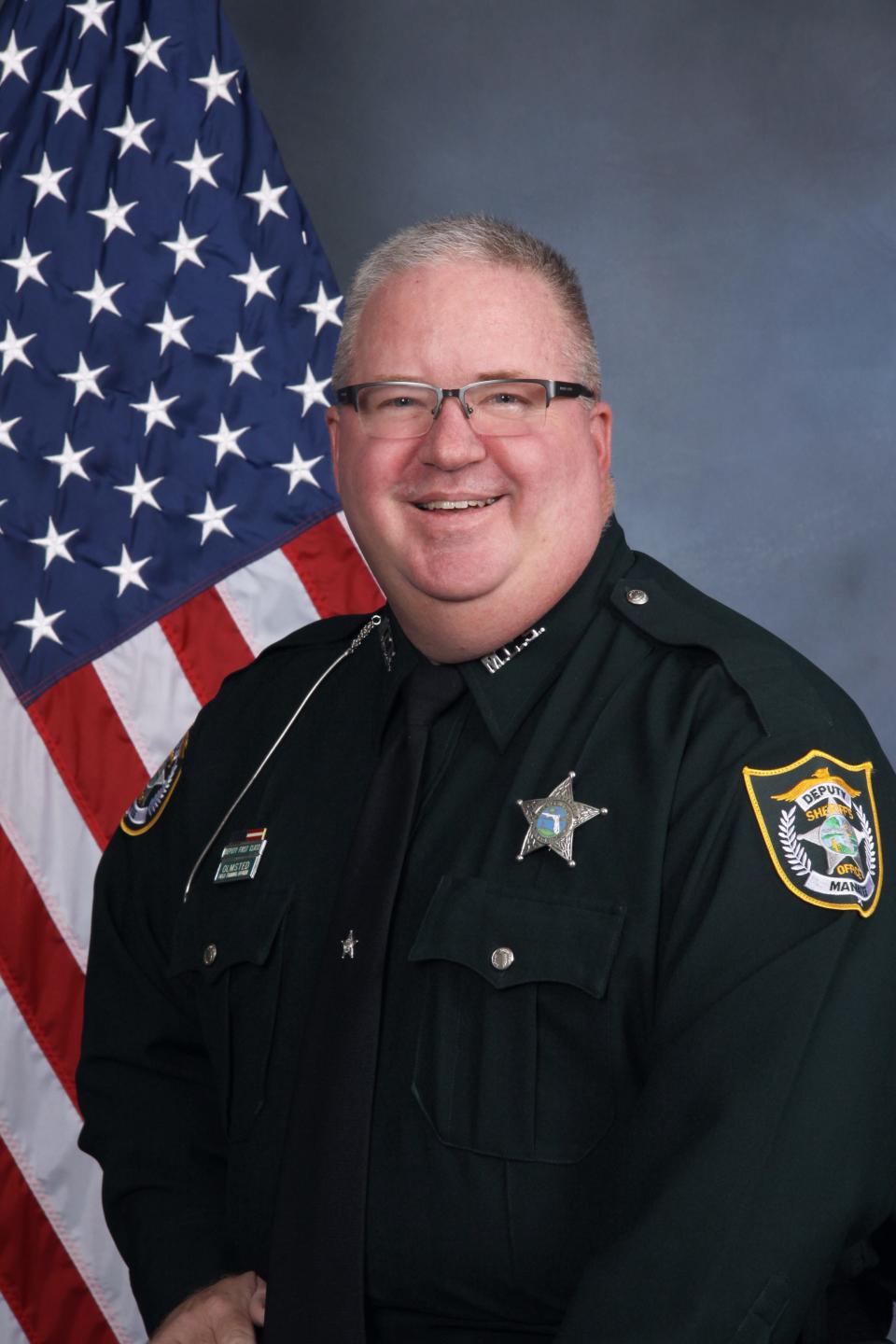 Former deputy Donald Olmsted Jr. resigned after nearly 35 years of service after officials found that he misused office equipment to contact a woman and sent her multiple lewd texts while on duty.