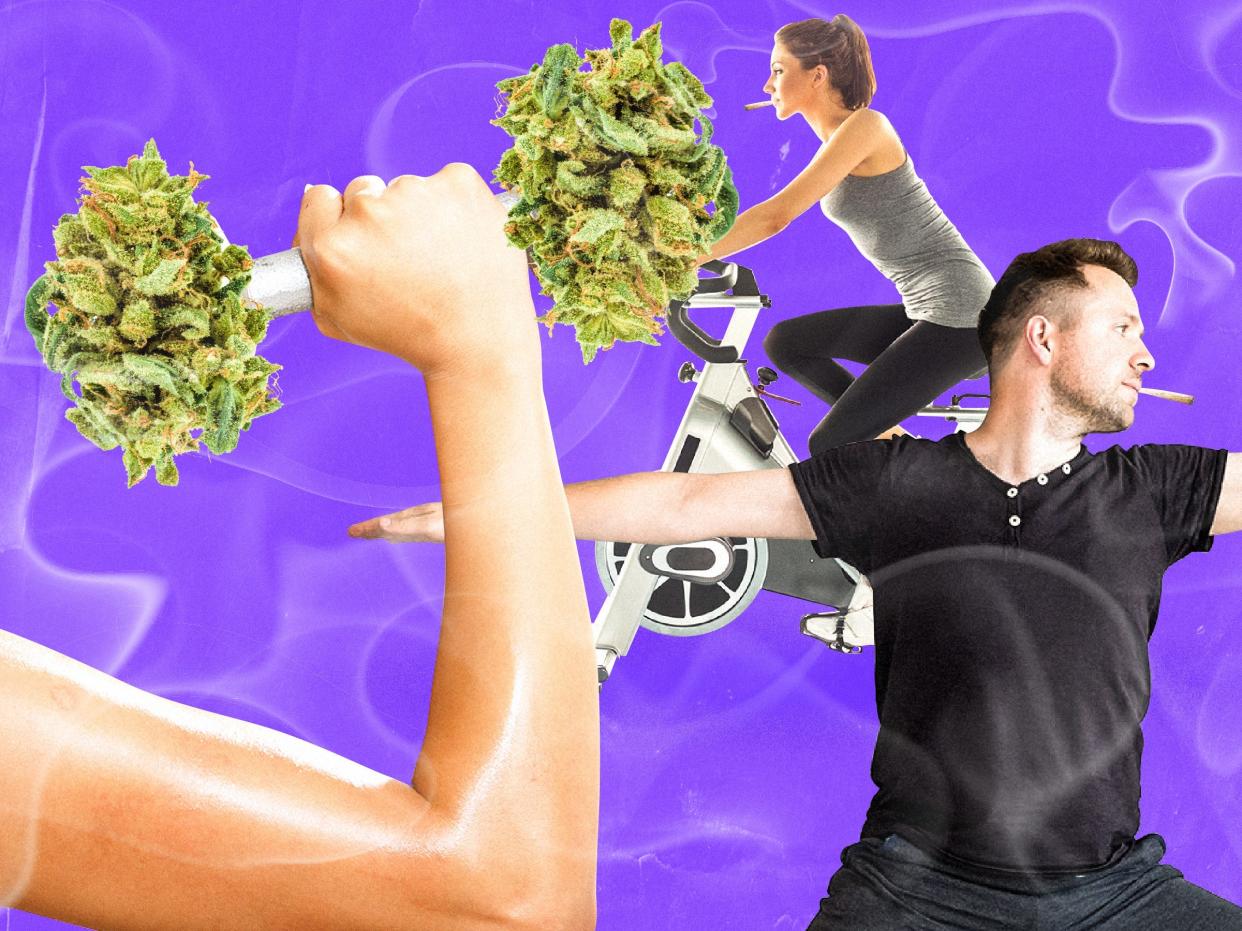 people working out while smoking weed cannabis 4x3