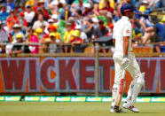 Cricket - Australia v England - Ashes test match - WACA Ground, Perth, Australia, December 17, 2017 - England's Alastair Cook walks off the ground after being dismissed during the fourth day of the third Ashes cricket test match. REUTERS/David Gray