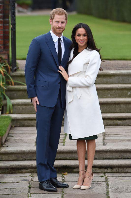 Harry and Meghan announce their engagement in November 2017