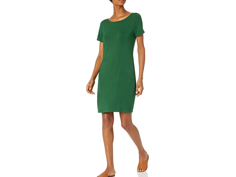 Woman in green dress