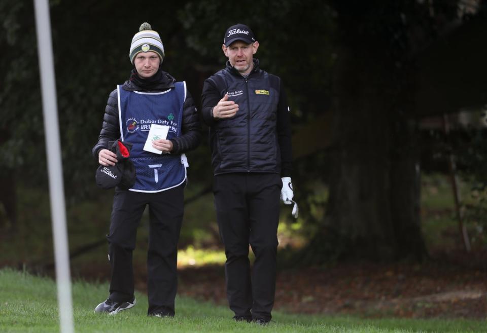 Scotland’s Stephen Gallacher won the Indian Open in 2019 with son Jack on his bag (Brian Lawless/PA) (PA Archive)