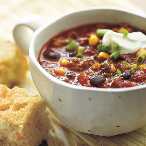 Beefy Corn and Black Bean Chili