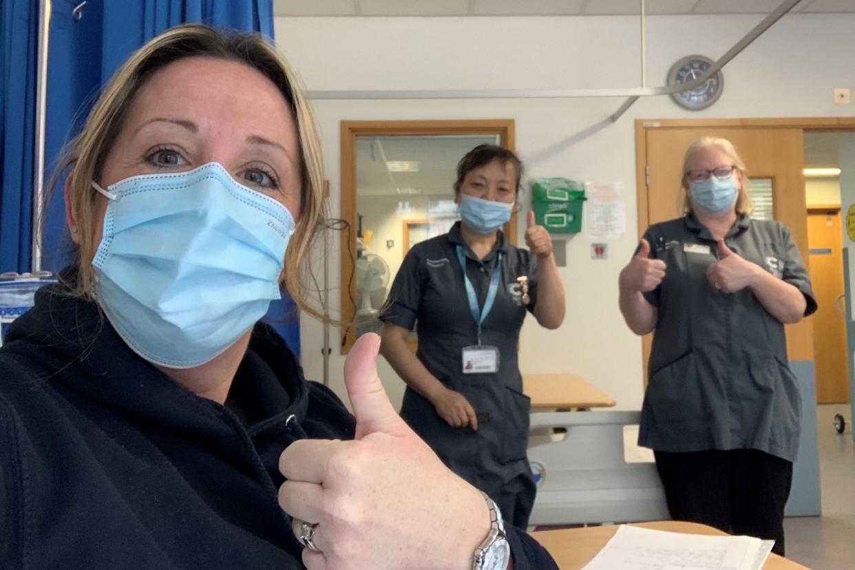 Layla Stephen, co-founder of Planets, taking part in the the trial of the experimental treatment at University Hospital Southampton (Planets/PA)