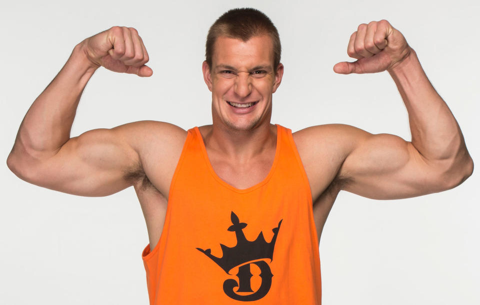 Rob Gronkowski in a 2015 ad for DraftKings. (Danny Hastings/DraftKings)