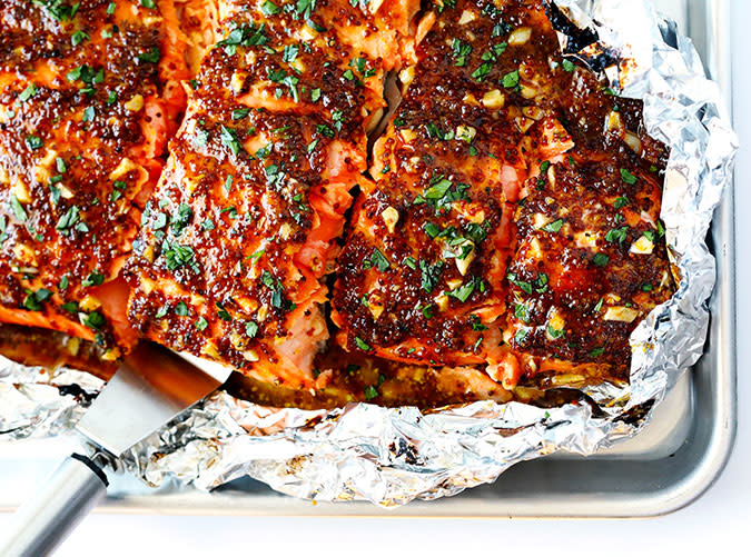 Honey Mustard Salmon in Foil