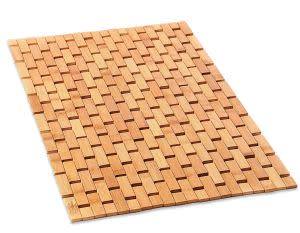 ZPirates Natural Bamboo Wood Bath Mat