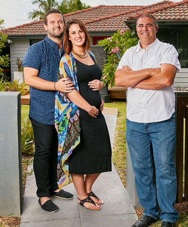 Tiana, her husband Dean and her father Steve.