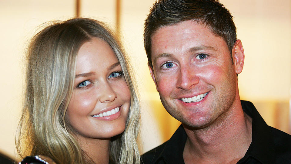 Lara Bingle and Michael Clarke are seen here together during their dating days.