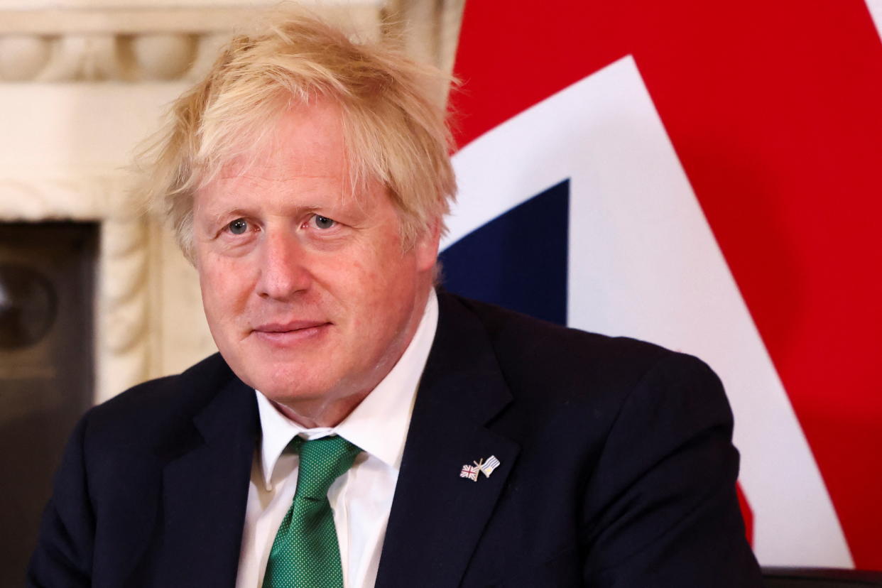 Prime Minister Boris Johnson meets with President of Uruguay, Lacalle Pou, at 10 Downing Street, London, ahead of talks. Picture date: Monday May 23, 2022.