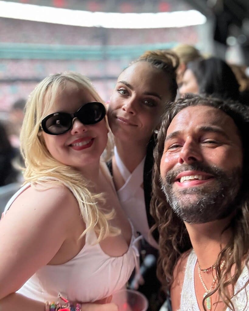 <p>Nicola Coughlan, Cara Delevingne & Jonathan Van Ness</p>