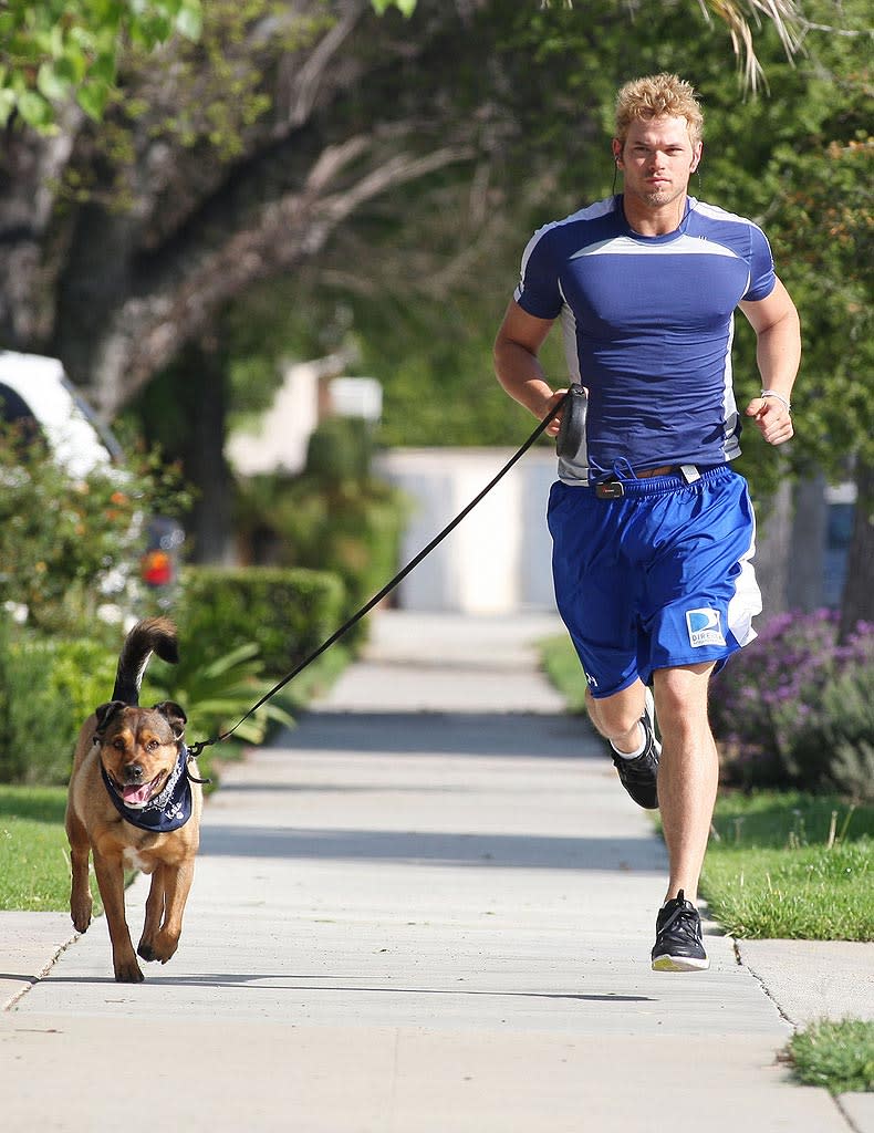 Lutz Kellan Walks Dog