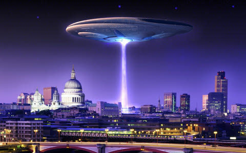 Stock image of a UFO