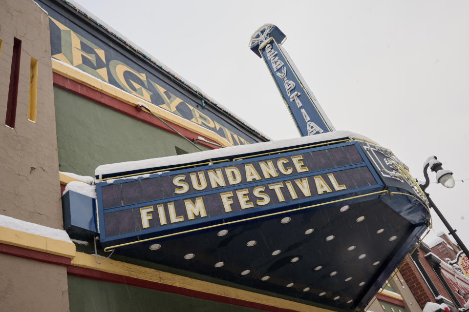 The Egyptian Theatre before the start of the  Sundance Film Festival on January 17, 2024 in Park City, Utah.