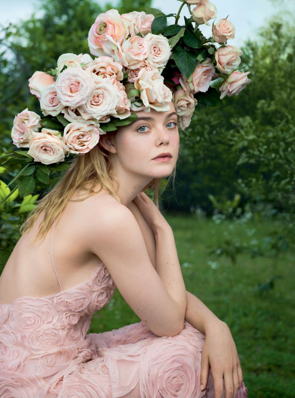 Elle Fanning in spring 2017 haute couture.