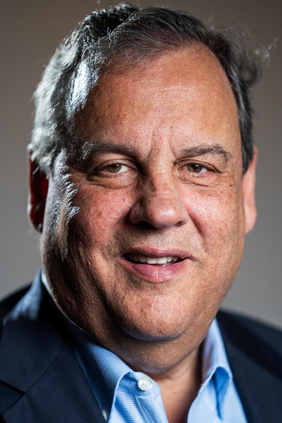 Republican presidential candidate Chris Christie poses for a portrait at the USA TODAY Washington D.C. bureau Thursday, July 20, 2023.