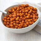<p>Chickpeas are good for so much more than just <a href="https://www.delish.com/cooking/recipe-ideas/a20089167/best-homemade-hummus-recipe/" rel="nofollow noopener" target="_blank" data-ylk="slk:creamy homemade hummus;elm:context_link;itc:0;sec:content-canvas" class="link ">creamy homemade hummus</a>. (Though that's definitely a good use of them!) They also make for a particularly good, fiber-and-protein-ful <a href="https://www.delish.com/cooking/recipe-ideas/g42385505/salty-snacks/" rel="nofollow noopener" target="_blank" data-ylk="slk:salty snack;elm:context_link;itc:0;sec:content-canvas" class="link ">salty snack</a> and are <em>infinitely</em> adaptable based on what you've got in your spice cabinet.</p><p>Get the <strong><a href="https://www.delish.com/cooking/recipe-ideas/a32292000/roasted-chickpeas-recipe/" rel="nofollow noopener" target="_blank" data-ylk="slk:Roasted Chickpeas recipe;elm:context_link;itc:0;sec:content-canvas" class="link ">Roasted Chickpeas recipe</a></strong>.</p>