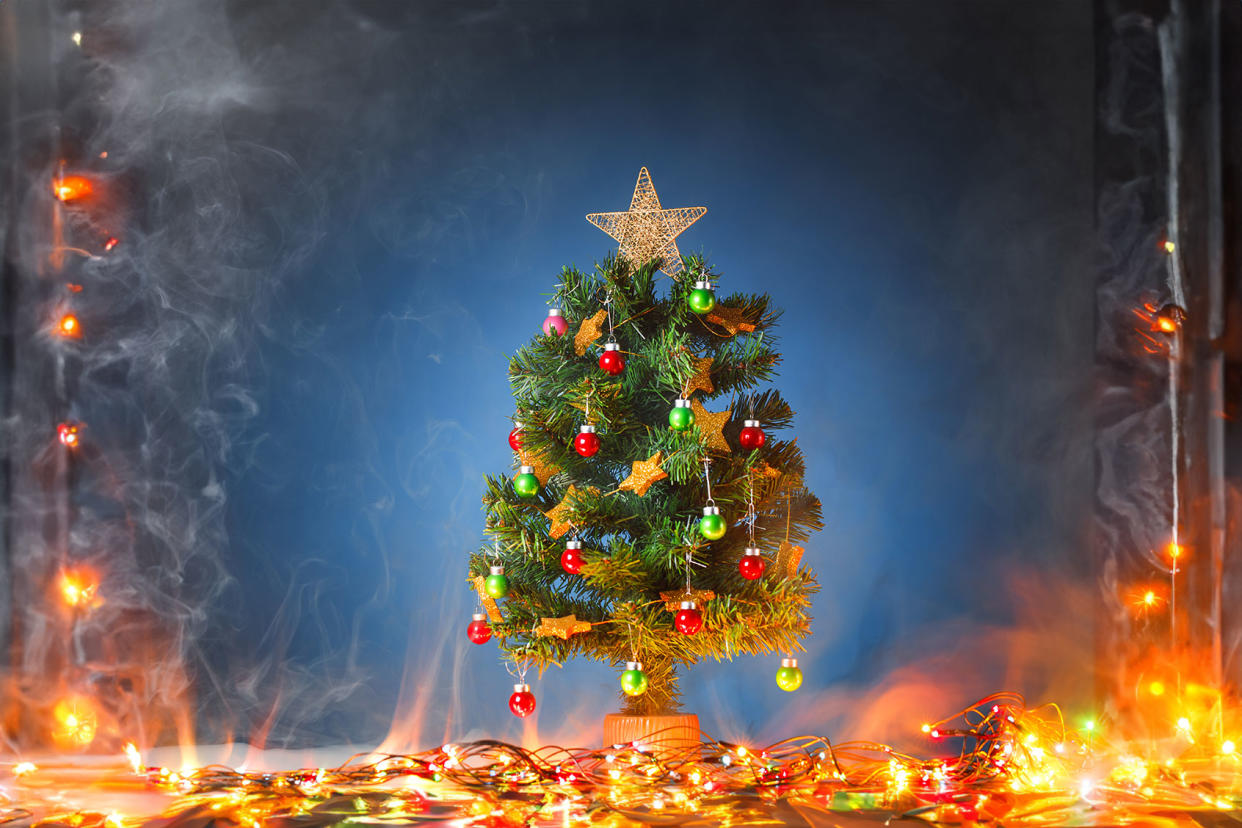 Christmas Tree On Fire Getty Images/nikkytok