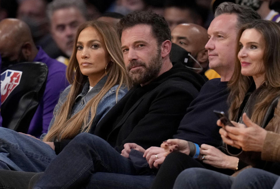 Ben and Jen at an NBA game