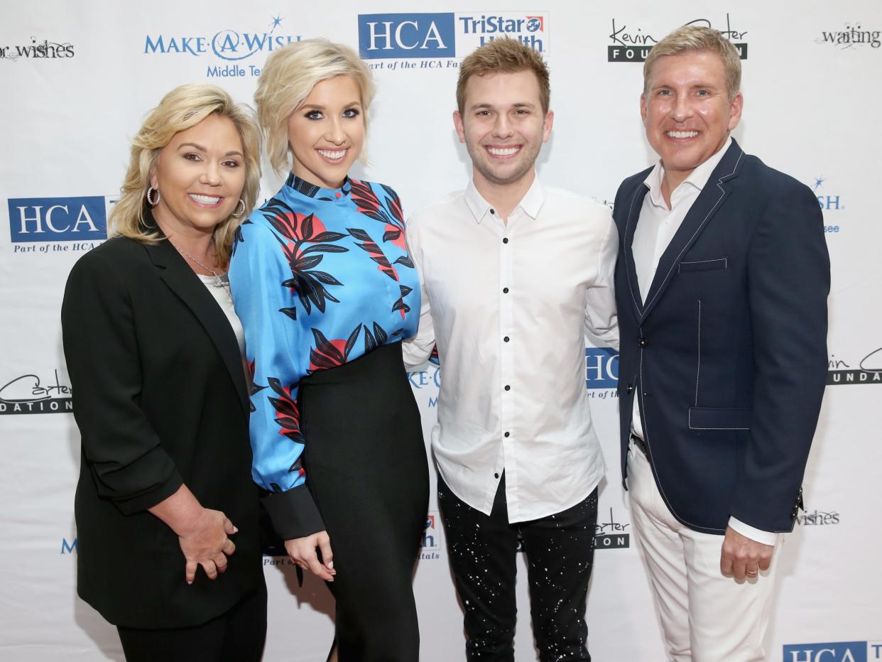 Julie Chrisley, Savannah Chrisley, Chase Chrisley and Todd Chrisley in 2018.