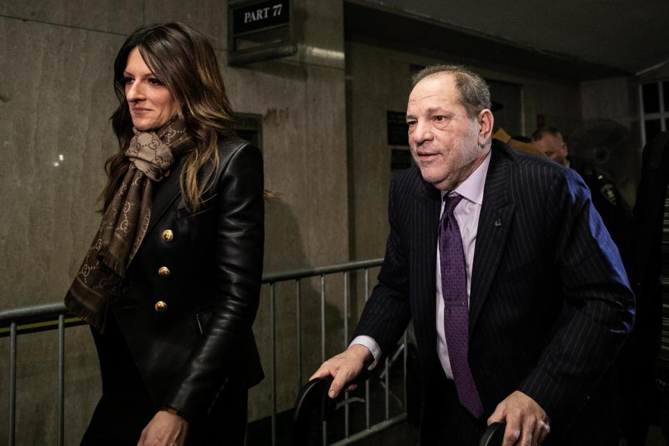 Harvey Weinstein leaves court with his attorney Donna Rotunno on 19 February 2020 in New York City: Jeenah Moon/Getty Images