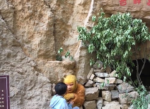 很多遊客和孩子卻相當熱情地拿出水果、零食投食。（圖／翻攝自《點時新聞》微博）