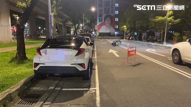 北市張男酒後開車追撞網紅「重讀」機車。（圖／翻攝畫面）