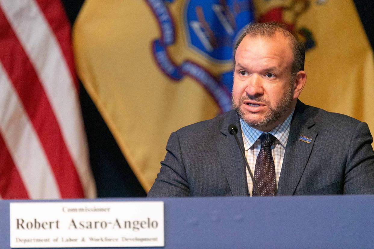 Robert Asaro-Angelo labor leader and commissioner of the New Jersey Department of Labor and Workforce Development at the daily briefing in Trenton NJ on 5/7/2020