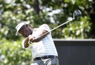 Jul 27, 2017; Oakville, Ontario, CAN; Vijay Singh hits his tee shot from the tenth tee during the first round of the RBC Canadian Open golf tournament at Glen Abbey Golf Club. Mandatory Credit: Eric Bolte-USA TODAY Sports