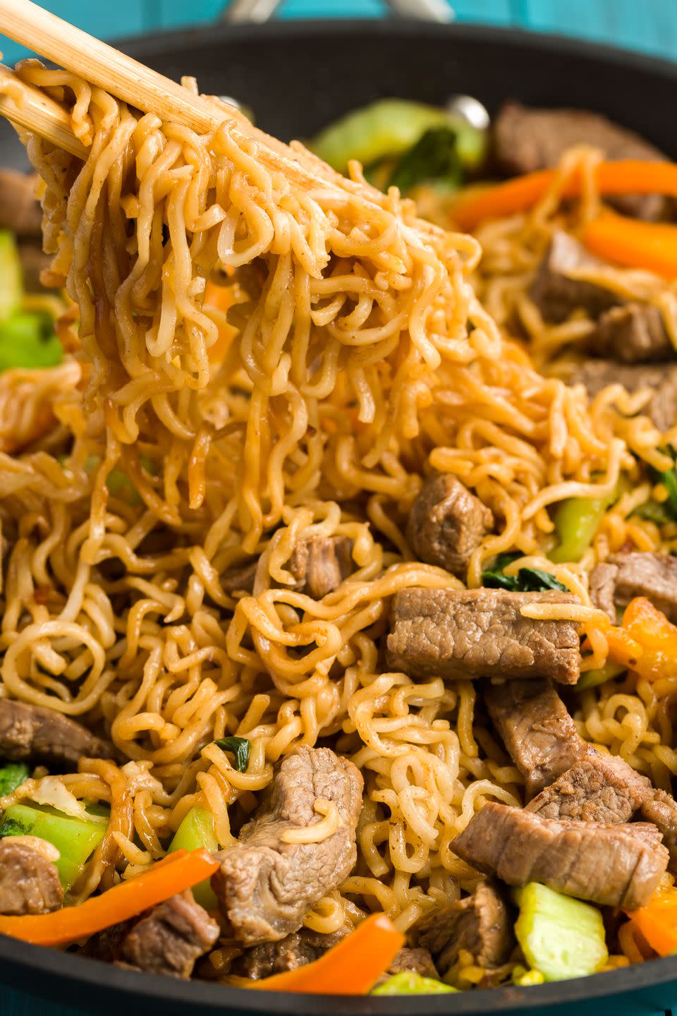 Ramen Noodle Skillet with Steak