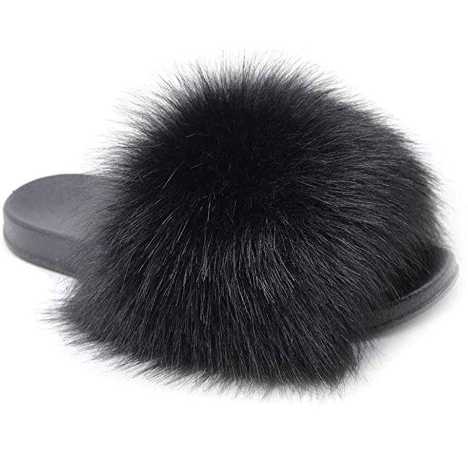 Faux Fur Slippers Fuzzy Slides