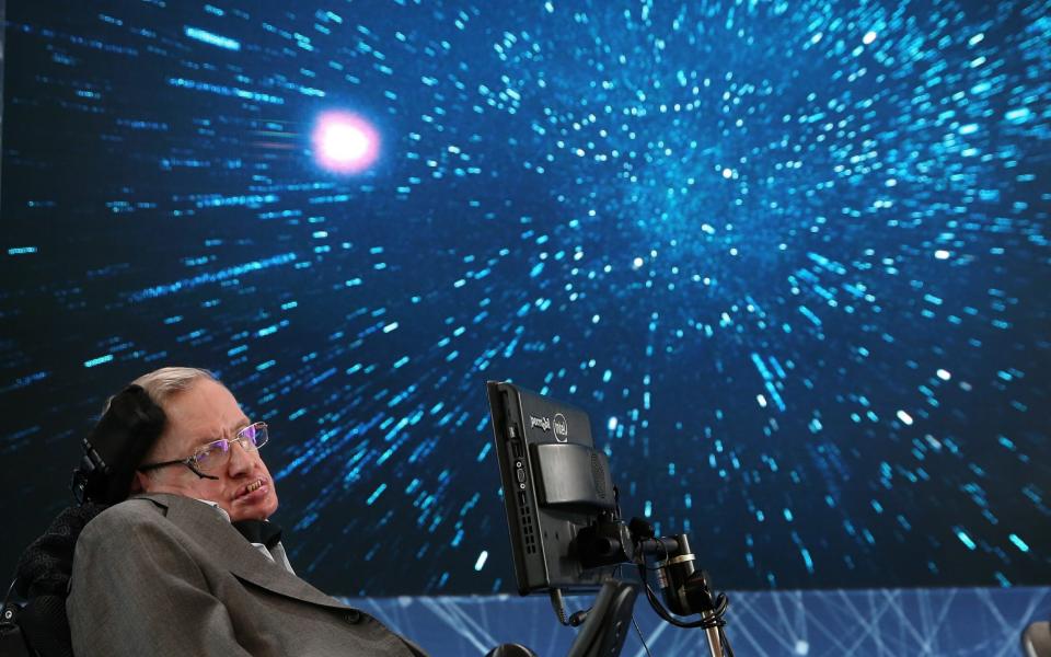 Stephen Hawking in April 2016 - Jemal Countess 