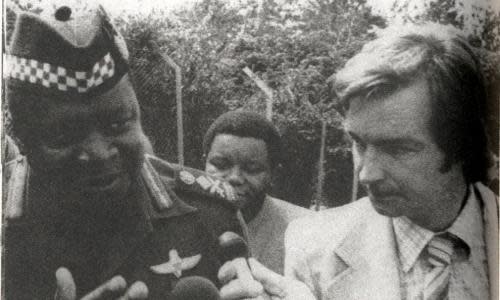Jon Snow interviewing Idi Amin in Uganda