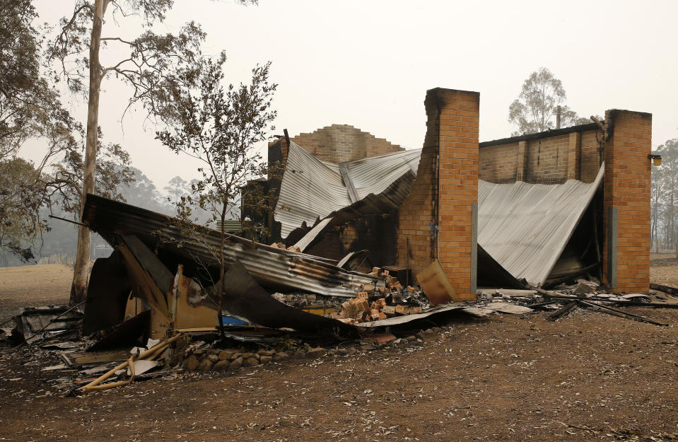 Pictured is the new Rainbow Flat Rural Fire Service building which was destroyed by the NSW bushfires. Source: AAP