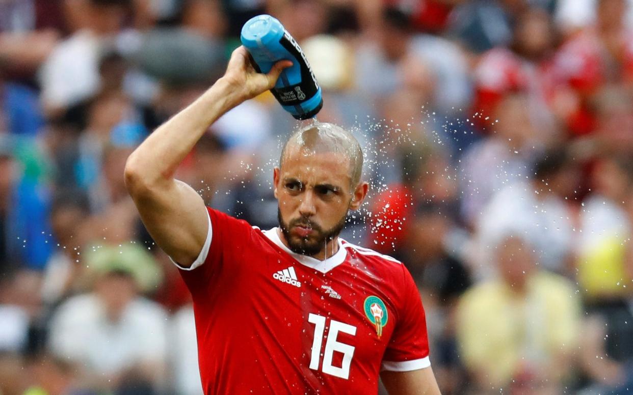 Nordin Amrabat was one player who suffered concussion during the World Cup  - REUTERS