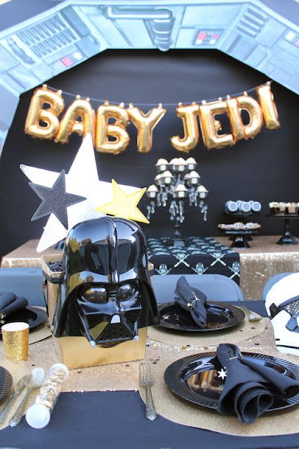 a star wars theme is a great baby shower idea