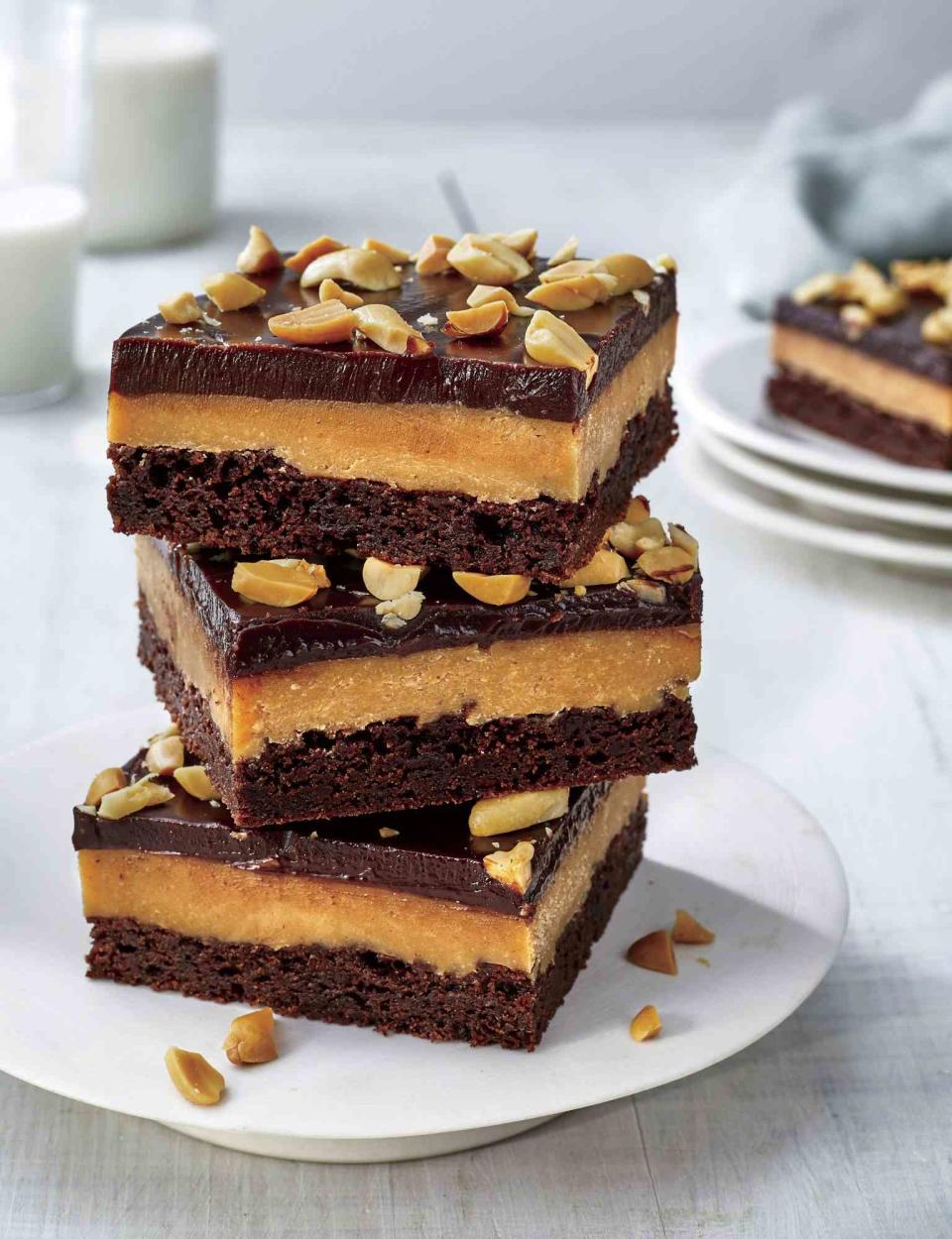 Chocolate Peanut Butter-Fudge Bars