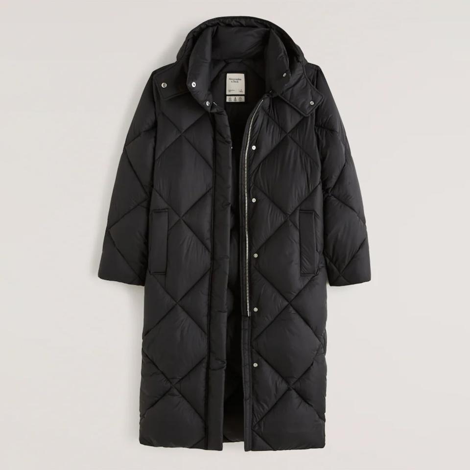 A&amp;F Ultra Long Quilted Puffer