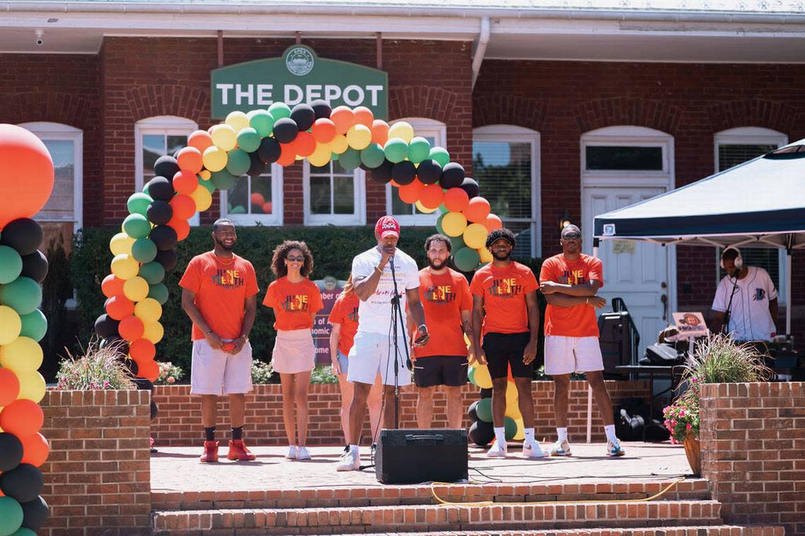 The Juneteenth Festival is at 220 N. Salem Street in downtown Apex. The event features games and activities, live musical performances, dancing, and dozens of food trucks.