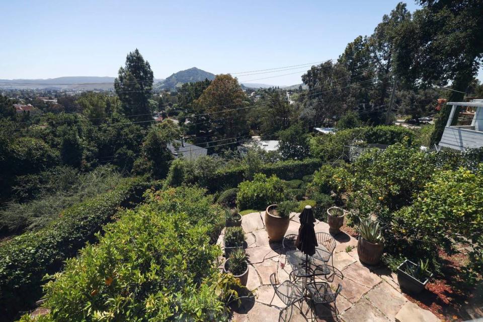 Bruce and Suki Mason’s home and outdoor patio look out over San Luis Obispo.