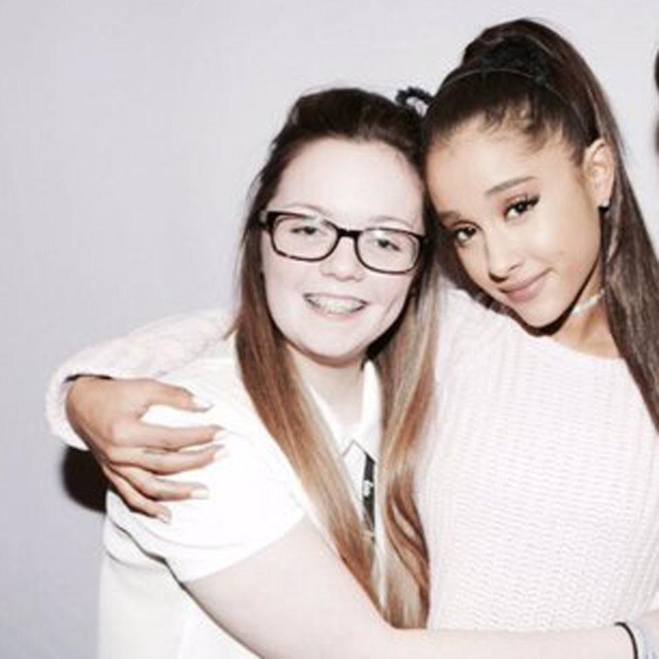 Fan: Georgina meeting pop star Ariana Grande in 2015