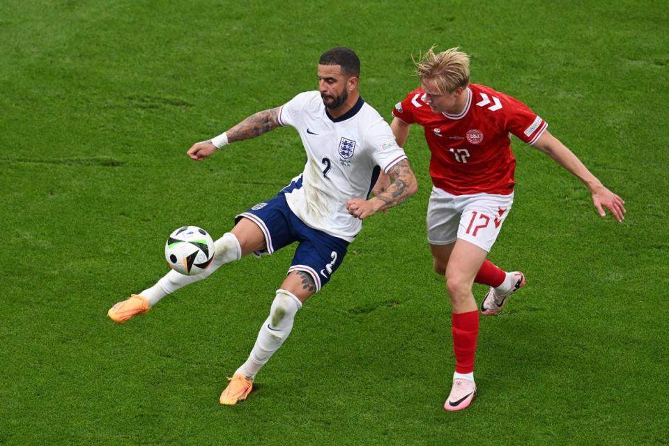 Kyle Walker was England’s best player against Denmark (Getty Images)