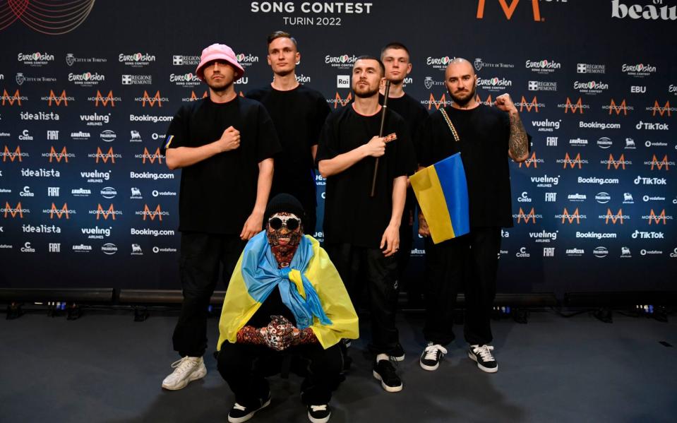 Kalush Orchestra aus der Ukraine gewannen den diesjährigen ESC mit einem Rekordergebnis. (Bild: 2022 Getty Images/Giorgio Perottino)