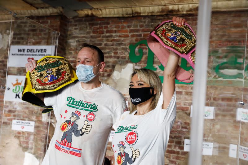 Nathan's Famous Fourth of July International Hot Dog-Eating Contest in Brooklyn, New York