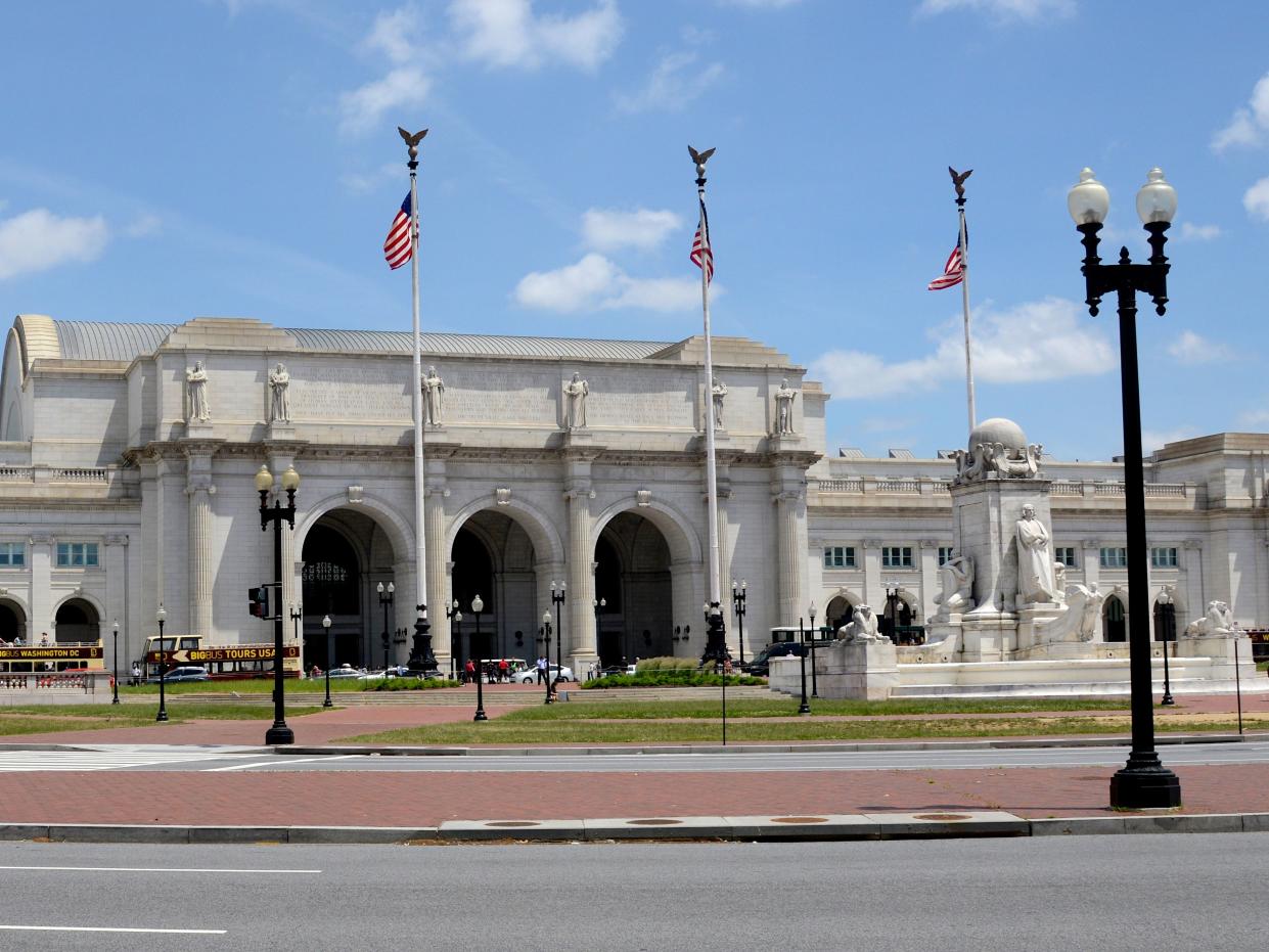 Union Station in Washington, D.C., taken from Columbus Circle
