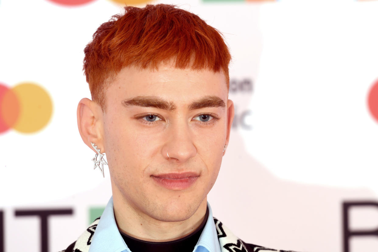 LONDON, ENGLAND - MAY 11: Olly Alexander attends The BRIT Awards 2021 at The O2 Arena on May 11, 2021 in London, England. (Photo by Dave J Hogan/Getty Images)